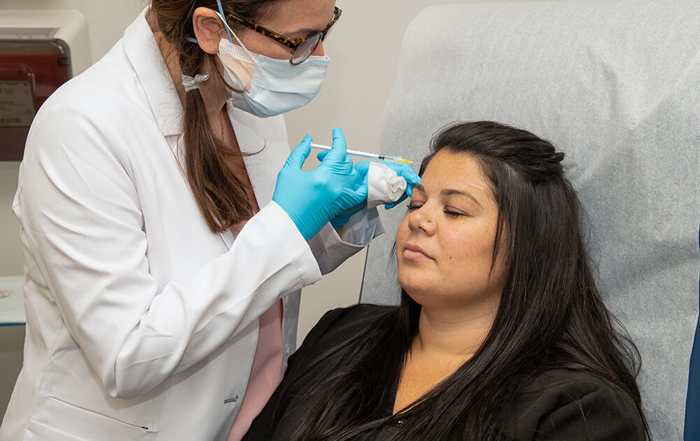 Woman getting Botox