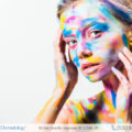 woman with painted face