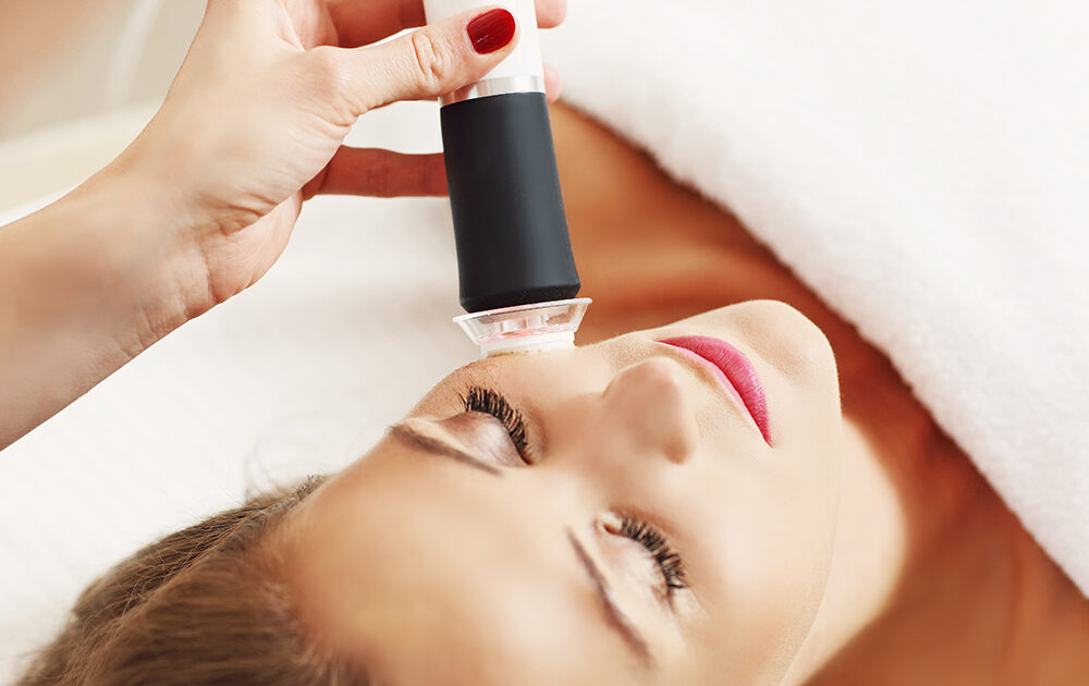 Woman Laying down Receiving OxyGeneo Treatment